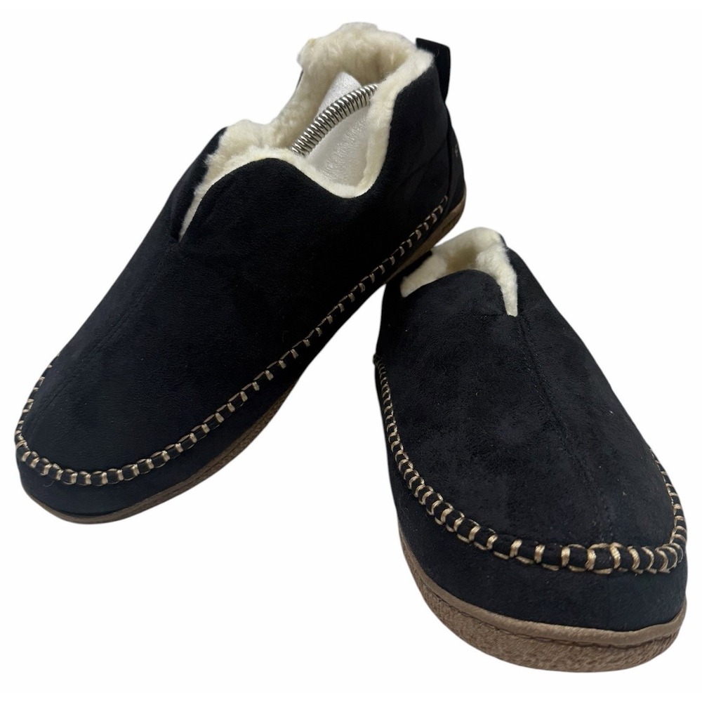RockDove‎ Men's Memory Foam Fleece Lined Slippers Black US Size 11 New NWOB